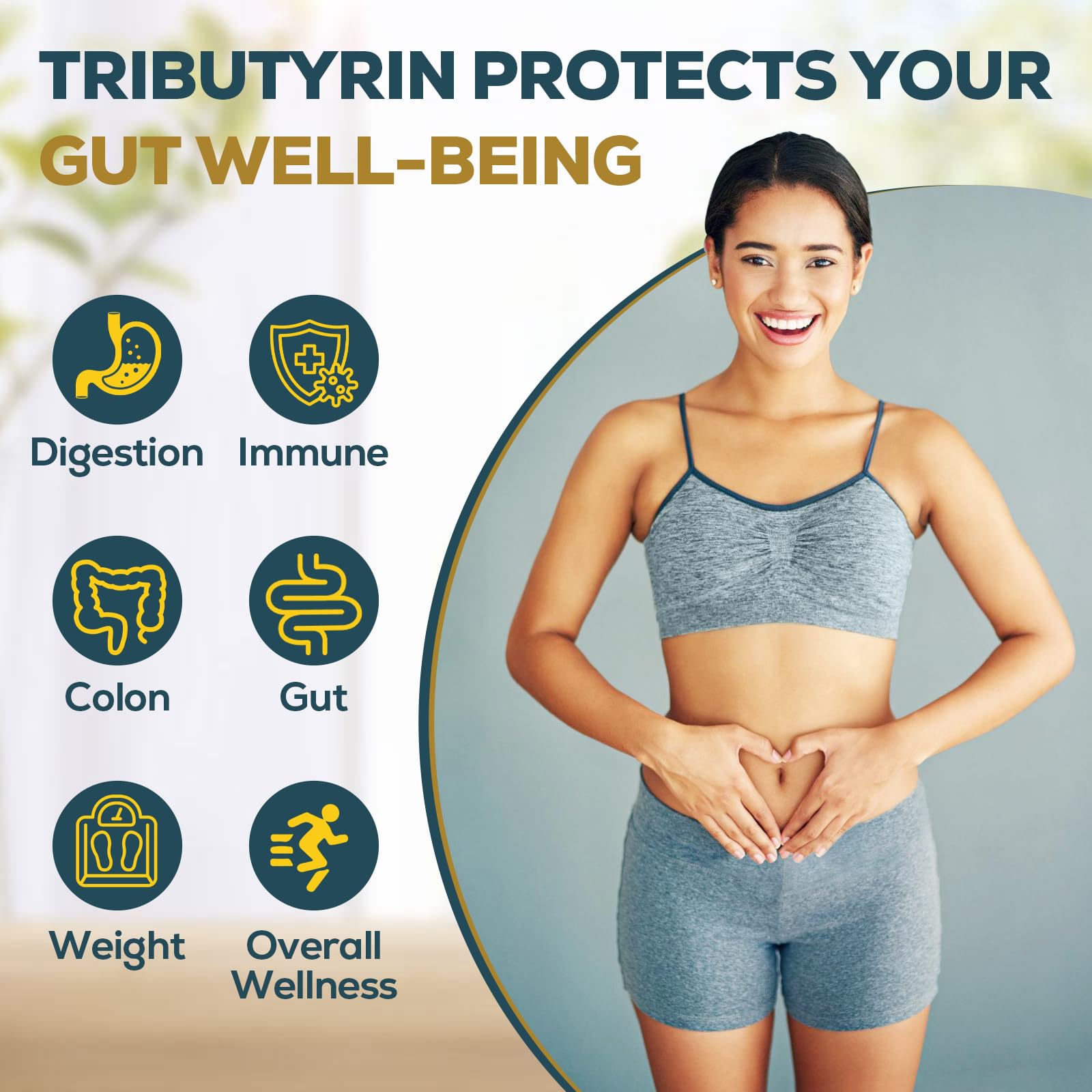 Tributyrin Supplement for Gut & Immune 800mg | High Bioavailability with Microencapsulated Probiotics & Prebiotics - Advanced Liquid-Filled Tributyrin Complex, Gluten Free, 90 Capsules QuorinthiumaxAu supplements