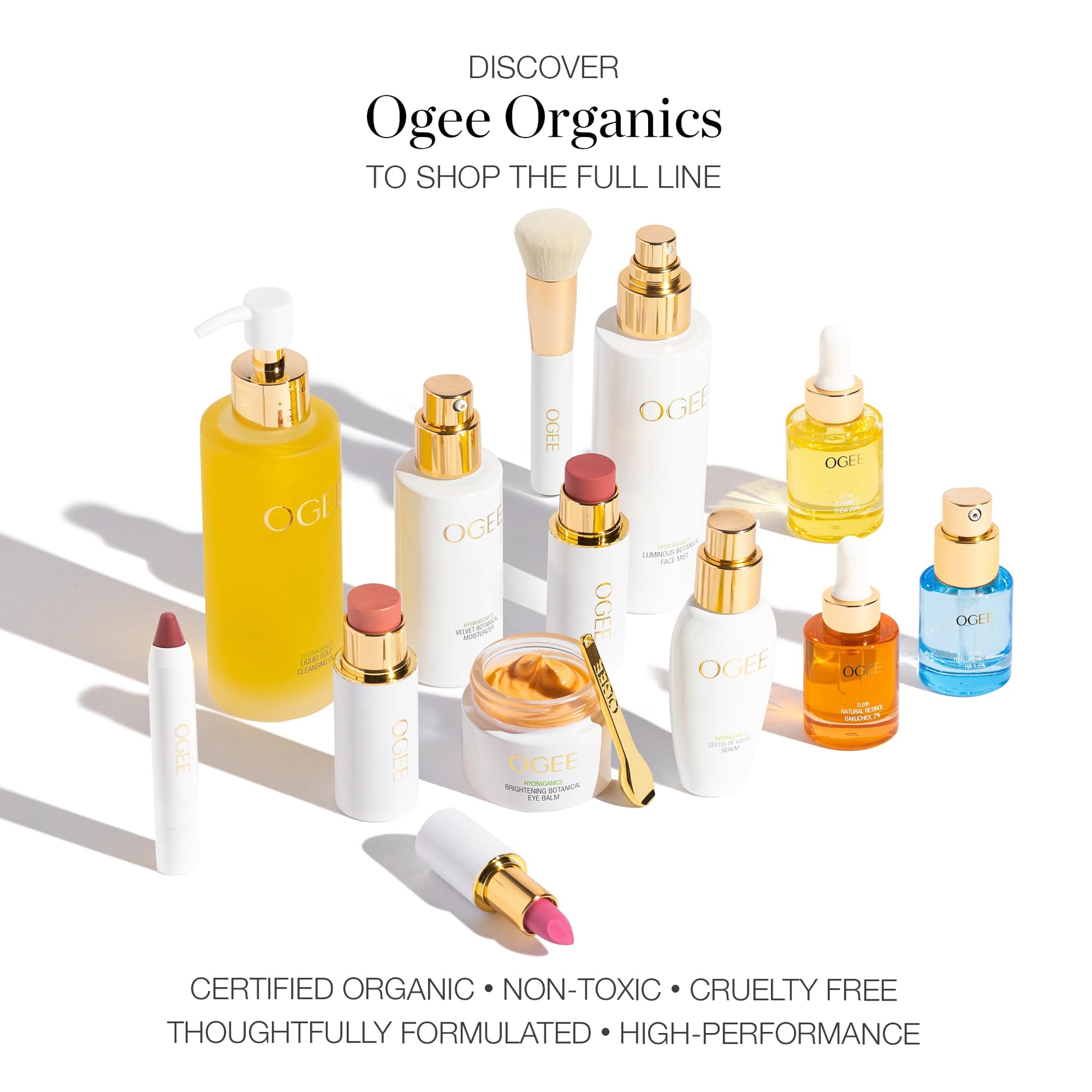Ogee Sculpted Face Stick (ROSE QUARTZ - ROSE BLUSH) Certified Organic Blush Stick - Multi-Use Cream Blush Stick for Cheeks, Lips & Face OgeeAu supplements