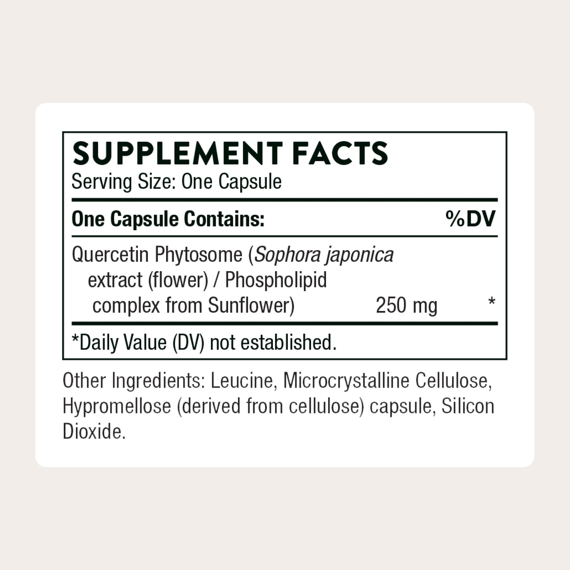 THORNE - Quercetin Phytosome - Exclusive Phytosome Complex for Immune Health, Respiratory Support & Seasonal Allergy Relief* - 60 Servings THORNEAu supplements