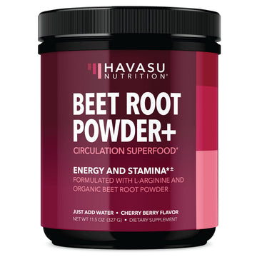 Organic Beet Root Powder with BCAA and L-Arginine for Energy and Stamina Support HAVASU NUTRITIONUS supplements