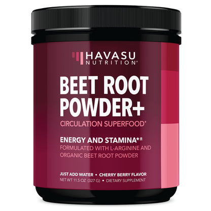Organic Beet Root Powder with BCAA and L-Arginine for Energy and Stamina Support HAVASU NUTRITIONUS supplements