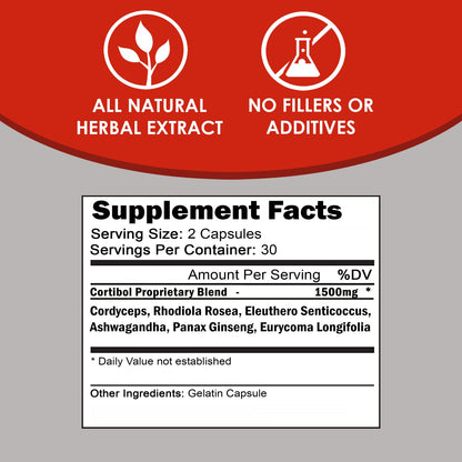 VH Nutrition CORTIBOL | Cortisol Manager* Supplement | Maximum Strength Adrenal VH NutritionUS supplements