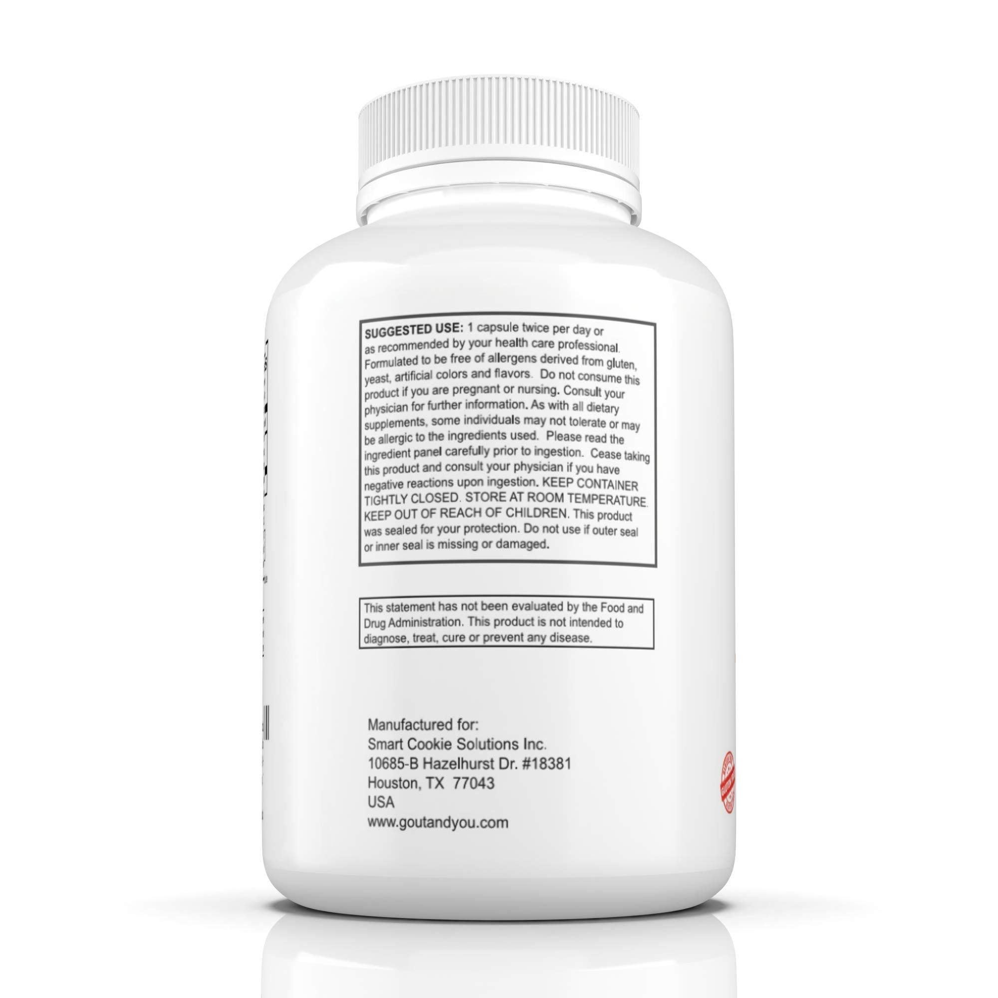 Gout and You Tart Cherry Extract | 3000 mg Per Serving | 90 Vegetarian Capsules | Gluten-Free Gout and YouAu supplements