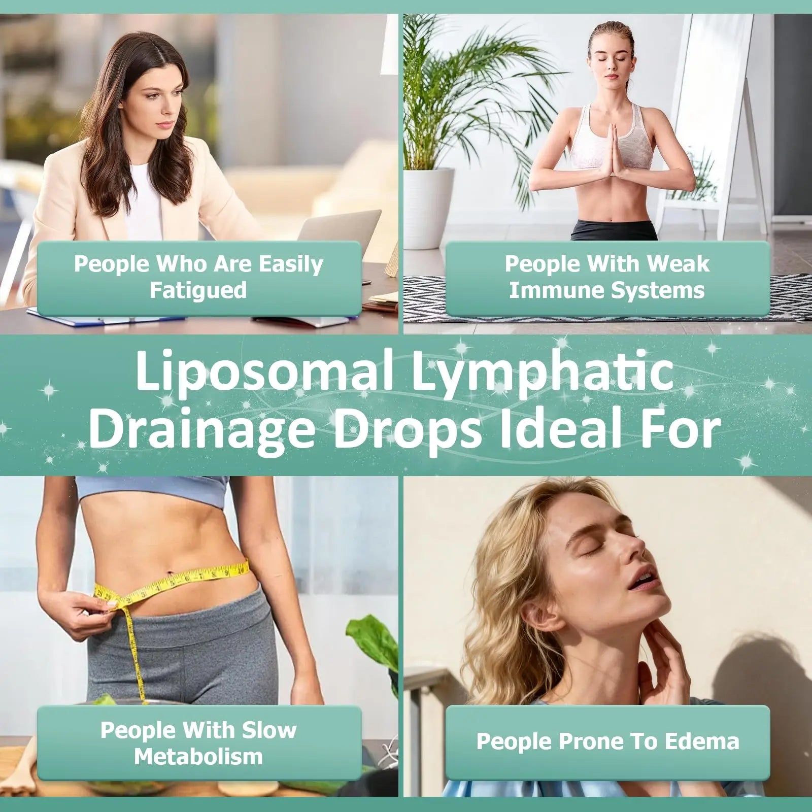 Lymphatic Drainage Drops, 6-IN-1 Lymphatic Complex w. Burdock Dandelion Kelp Cleavers, New Maximum Potency Lymph System Support for Bloat Balance Cortisol Immune Full Body Detox & Skin Vitality JUIWEFKKAu supplements