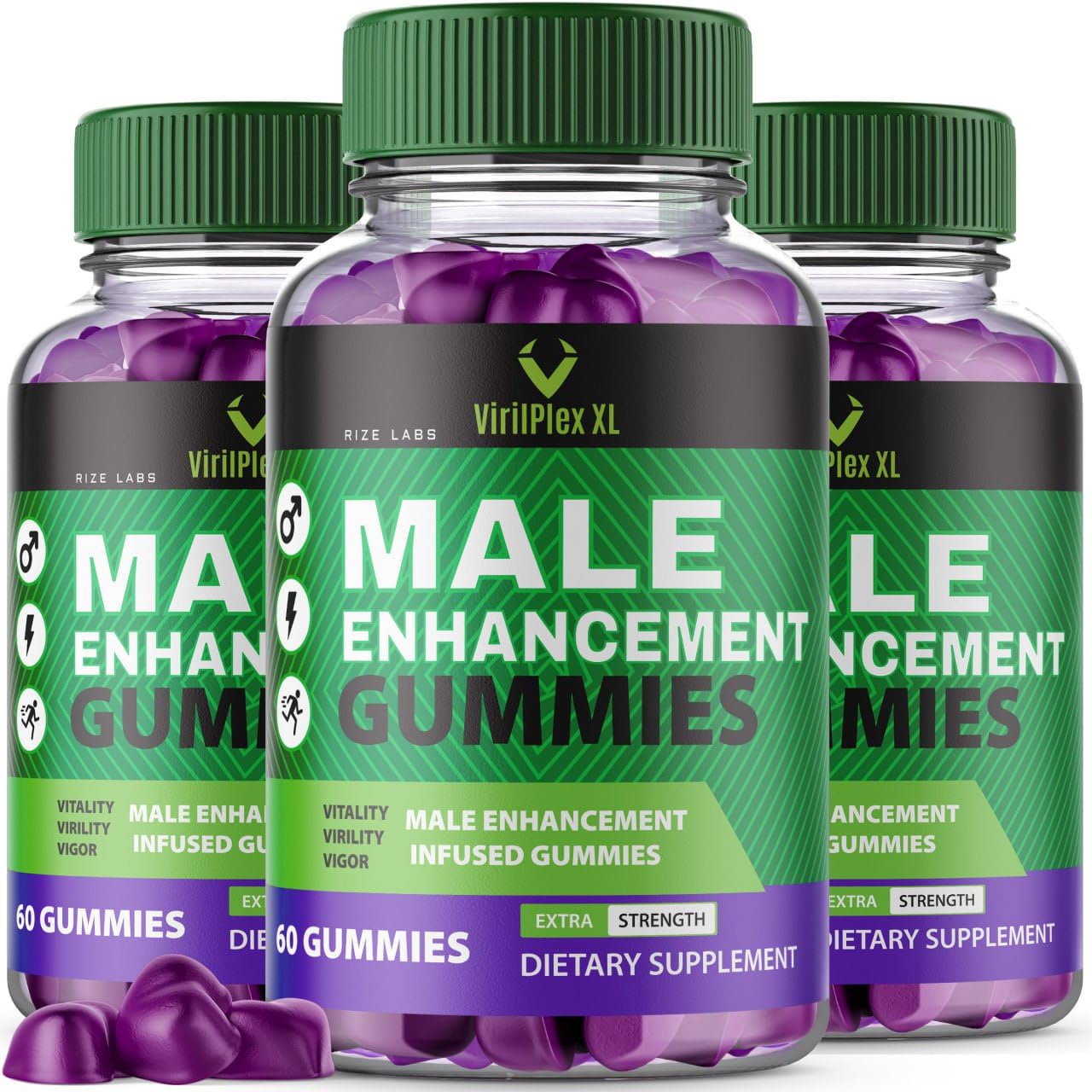 rize labs VirilPlex XL Male Performance Gummies, Premium Formula for Health and Well-Being for Men, Gummys to Deliver Maximum Performance Benefits - Pack of 3(180 Gummies) rize labsAu supplements
