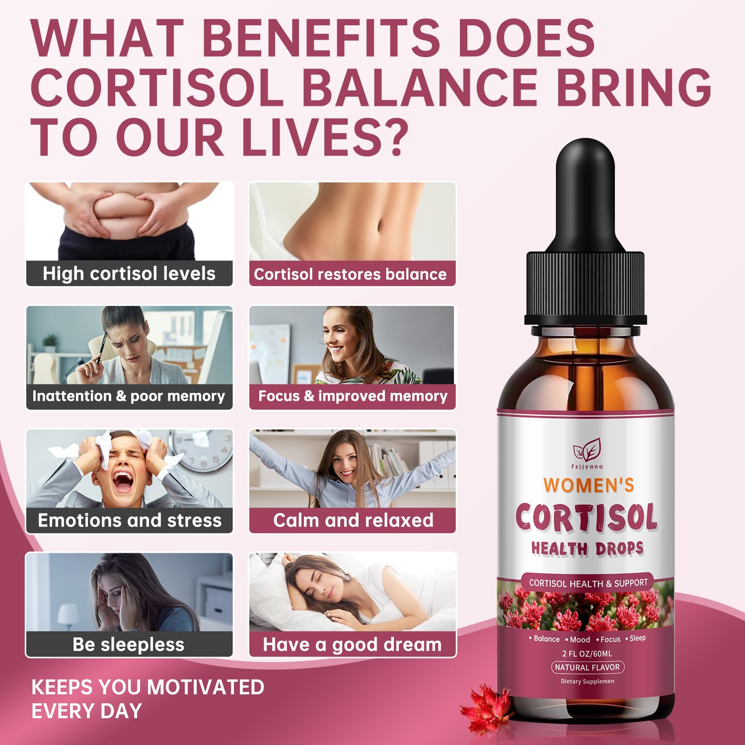Cortisol Manager Liquid Drops, Cortisol Supplements for Women, with magnesium ashwagandha, rhodiola rosea,l-theanine,Phosphatidylserine-Promote Relaxation and Support Mood- 30 Day Vegan Supply FzjjyanaAu supplements