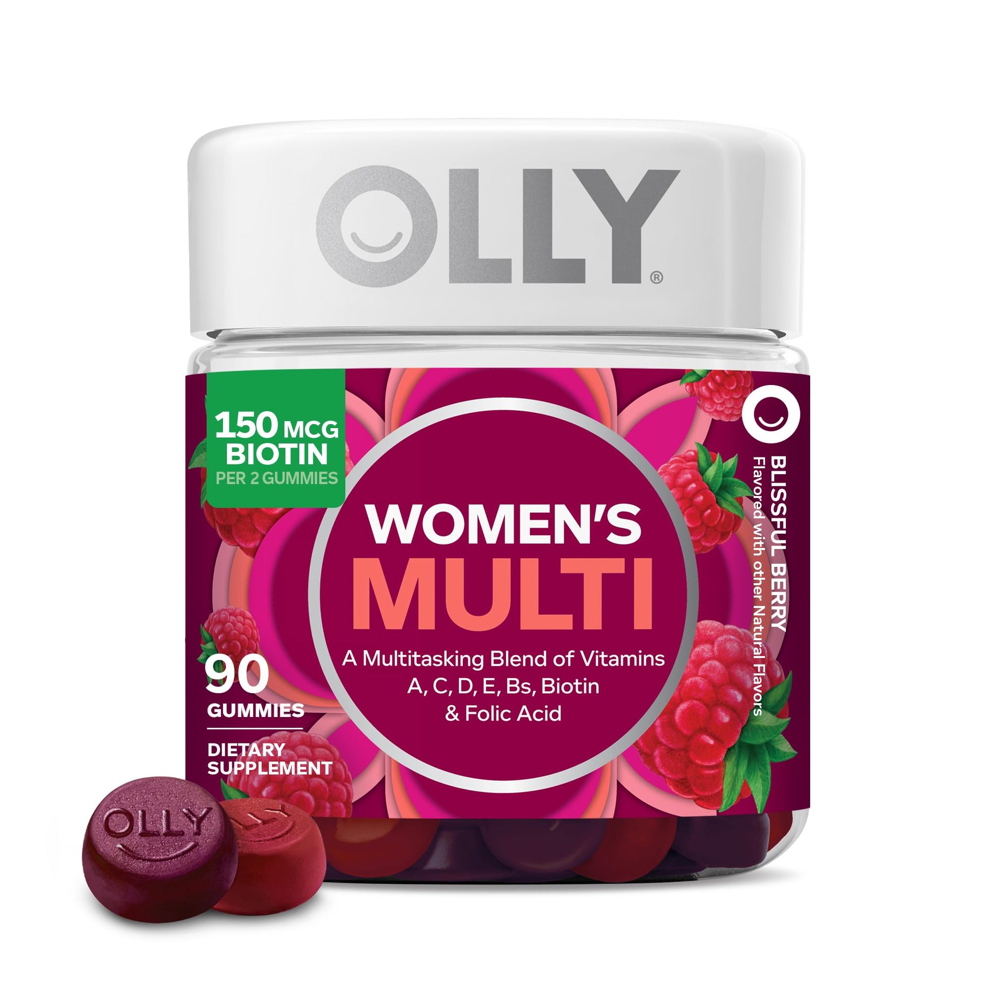 OLLY Women's Multivitamin Gummy, Vitamins A, D, C, E, Biotin, Folic Acid, Adult Chewable Vitamin, Berry Flavor OLLYAu supplements