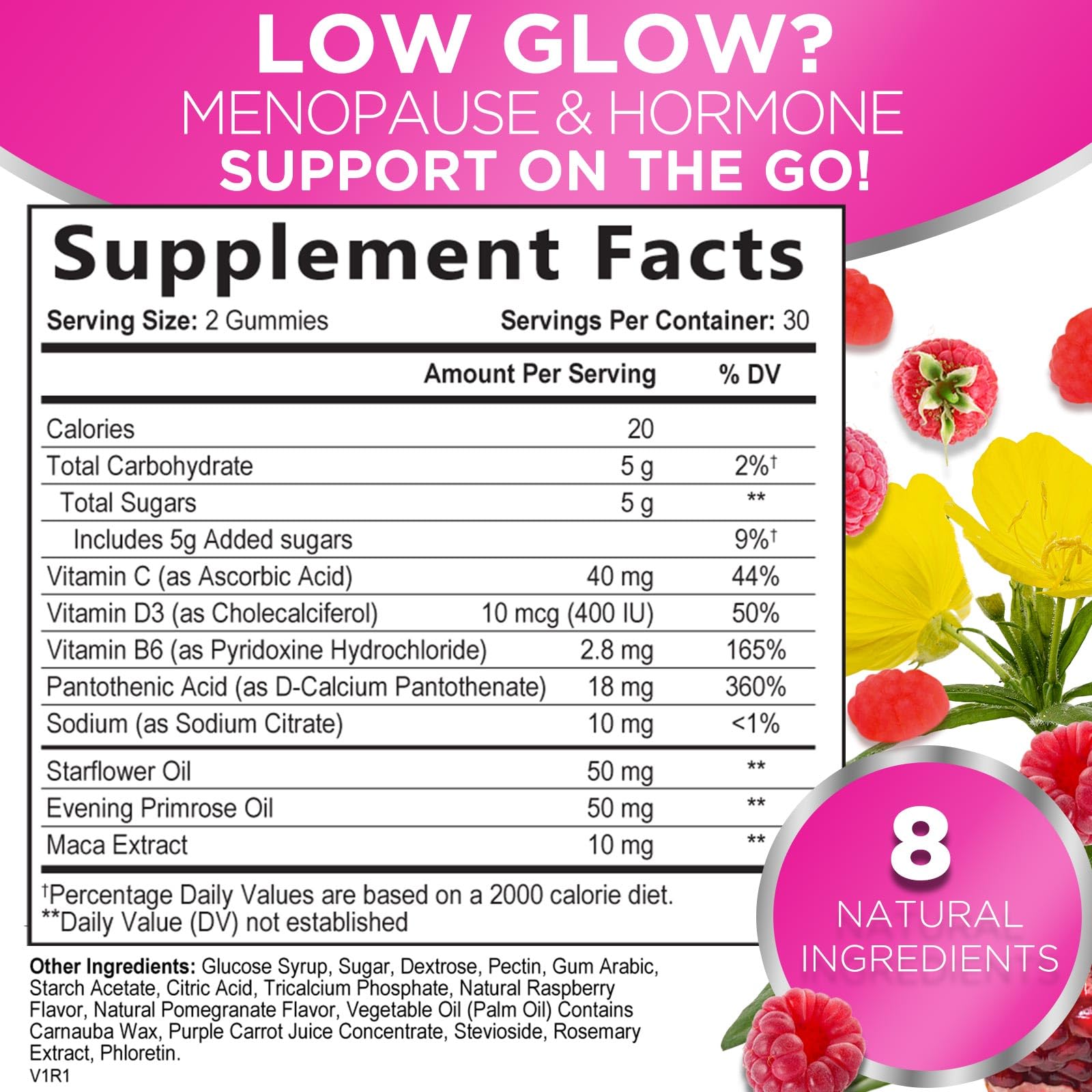 Nature's Glow Menopause Relief Vitamin Gummy for Women - Effective Menopause Nature's GlowAu supplements