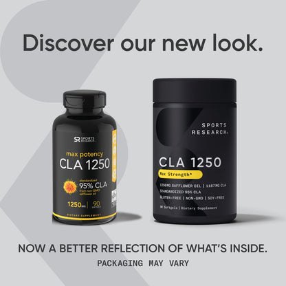 Sports Research CLA - 1250mg with Active Conjugated Linoleic Acid for Men and Women Sports ResearchUS supplements