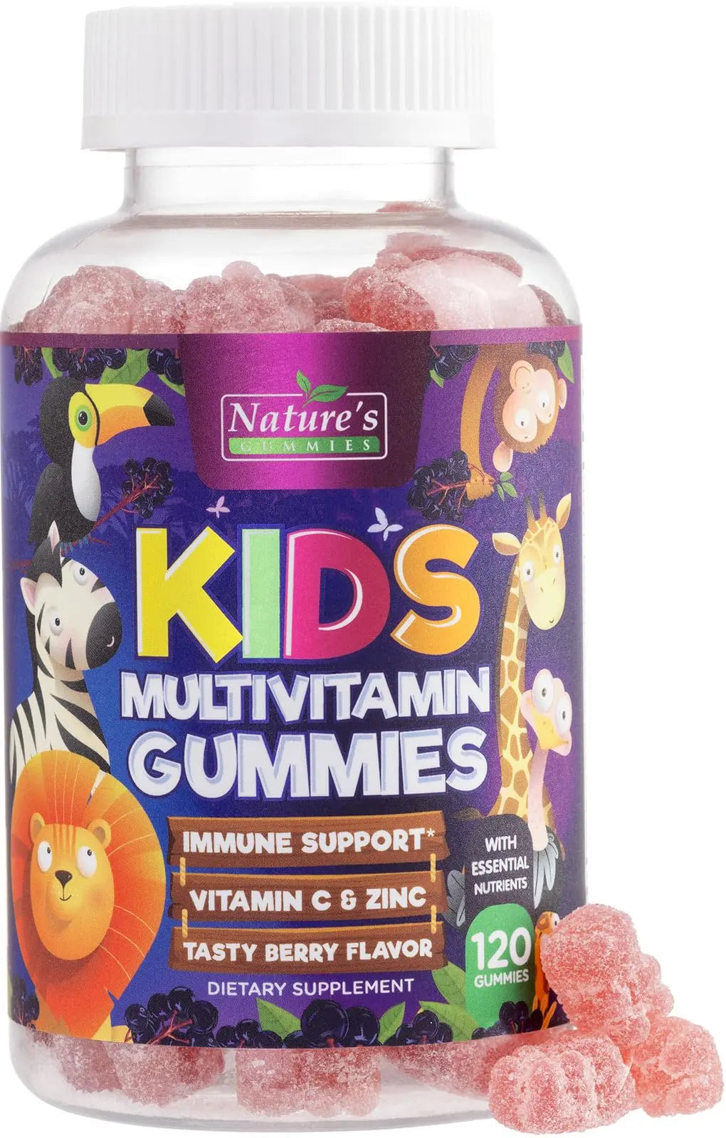Multivitamin for Kids - Complete Daily Children's Multi Vitamin Gummies with Vitamin D, B Vitamins, Zinc & More - Energy, Memory Focus Nature's NutritionAu supplements