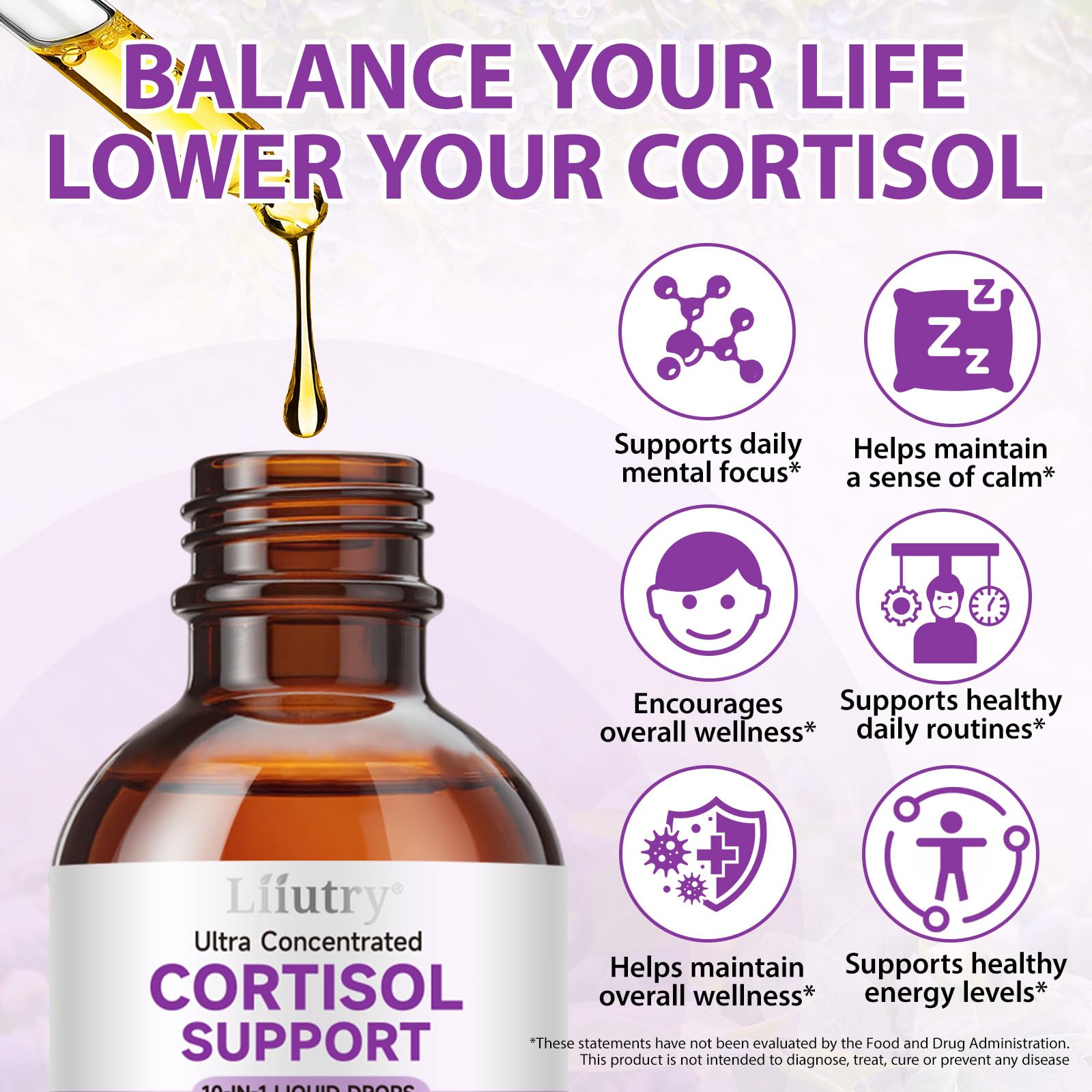 Cortisol Supplements for Women & Men, Cortisol Reducer 10 In 1 Cortisol Detox Liquid Drops with Magnesium, Ashwagandha, L-Theanine Liquid Drops, Hormone Balanced,Promotes Mood & Mental Clarity 2 Fl.Oz QZFICNJYAu supplements