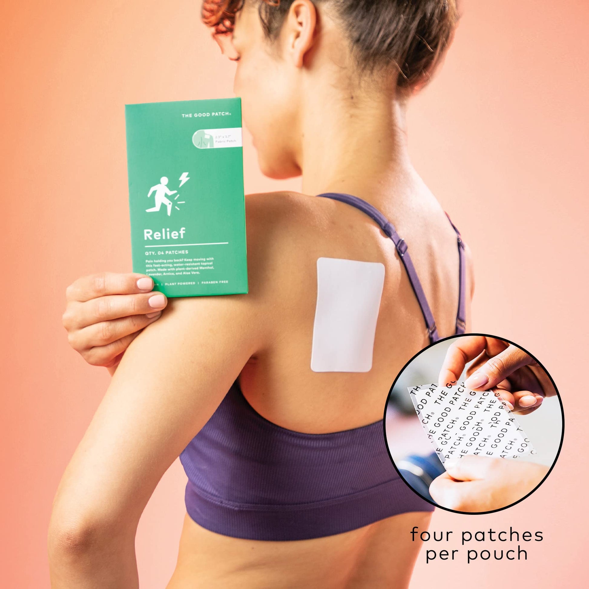 The Good Patch Muscle Pain Relief Patches, Natural Patch with Menthol, Lavender, Arnica and Aloe Vera, Sustained Release, Plant Powered Wearable Wellness, For Back, Neck, Arms, Legs (16 Total Patches) The Good PatchAu supplements