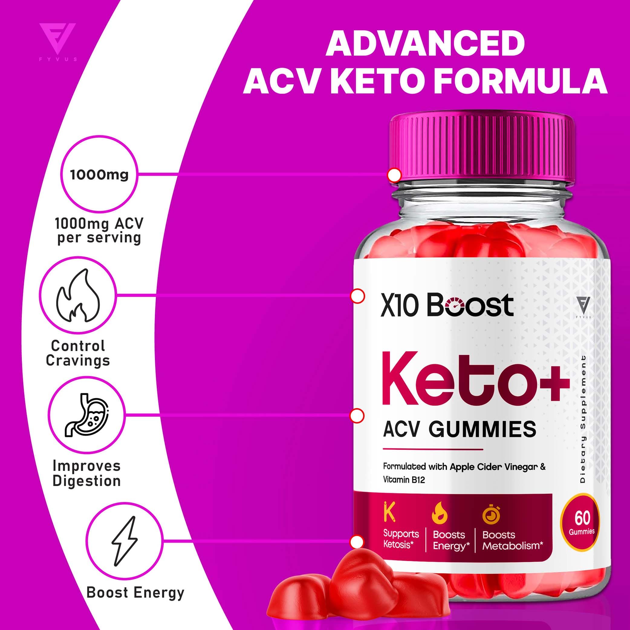 X10 Boost Keto ACV Gummies, X10 Keto Boost Gummies Advanced X10boost, X 10 Keto FyvusUS supplements