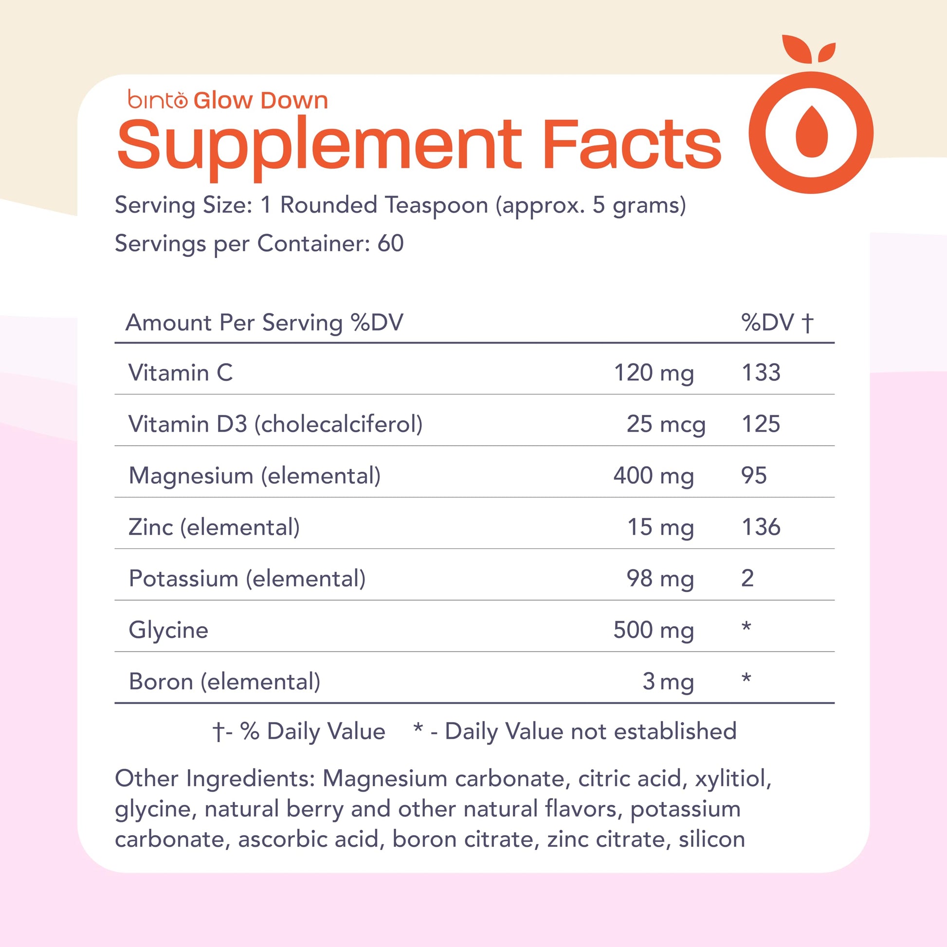 Binto Glow Down - Sleep Better & De-Stress with Our Berry Vanilla Magnesium Drink Mix, Made in USA, Sugar-Free, Preservative-Free, Gluten-Free Drink Mix (60 Day Supply) BintoAu supplements