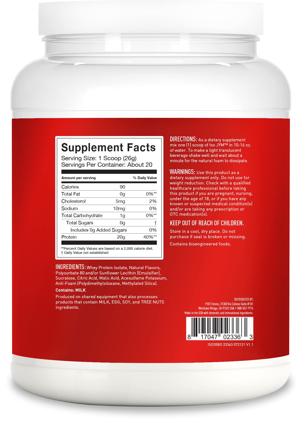 ISO JYM 20 Servings - Bombsicle JYM Supplement ScienceUS supplements
