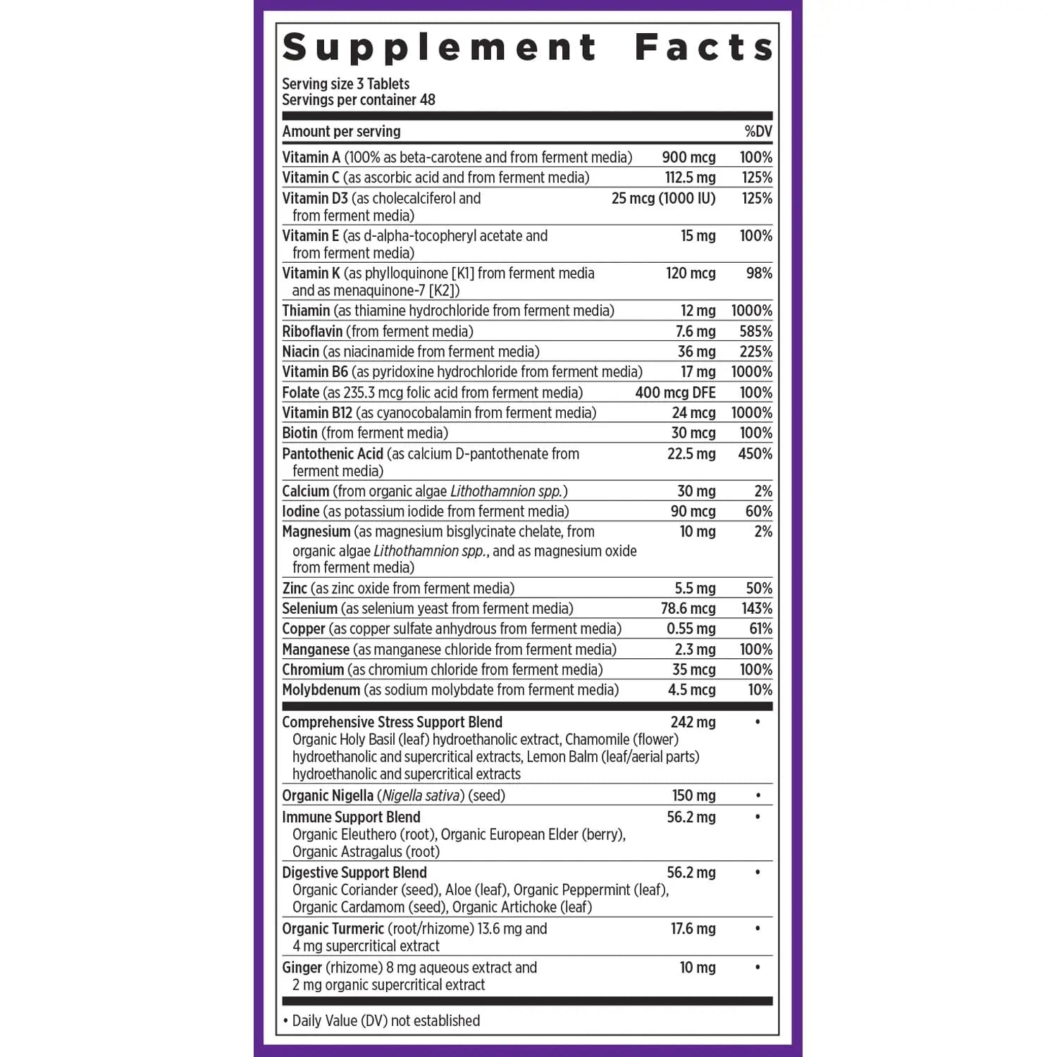 New Chapter Perfect Calm - Daily Multivitamin for Stress & Mood Support with B Vitamins + Holy Basil + Lemon Balm New ChapterAu supplements