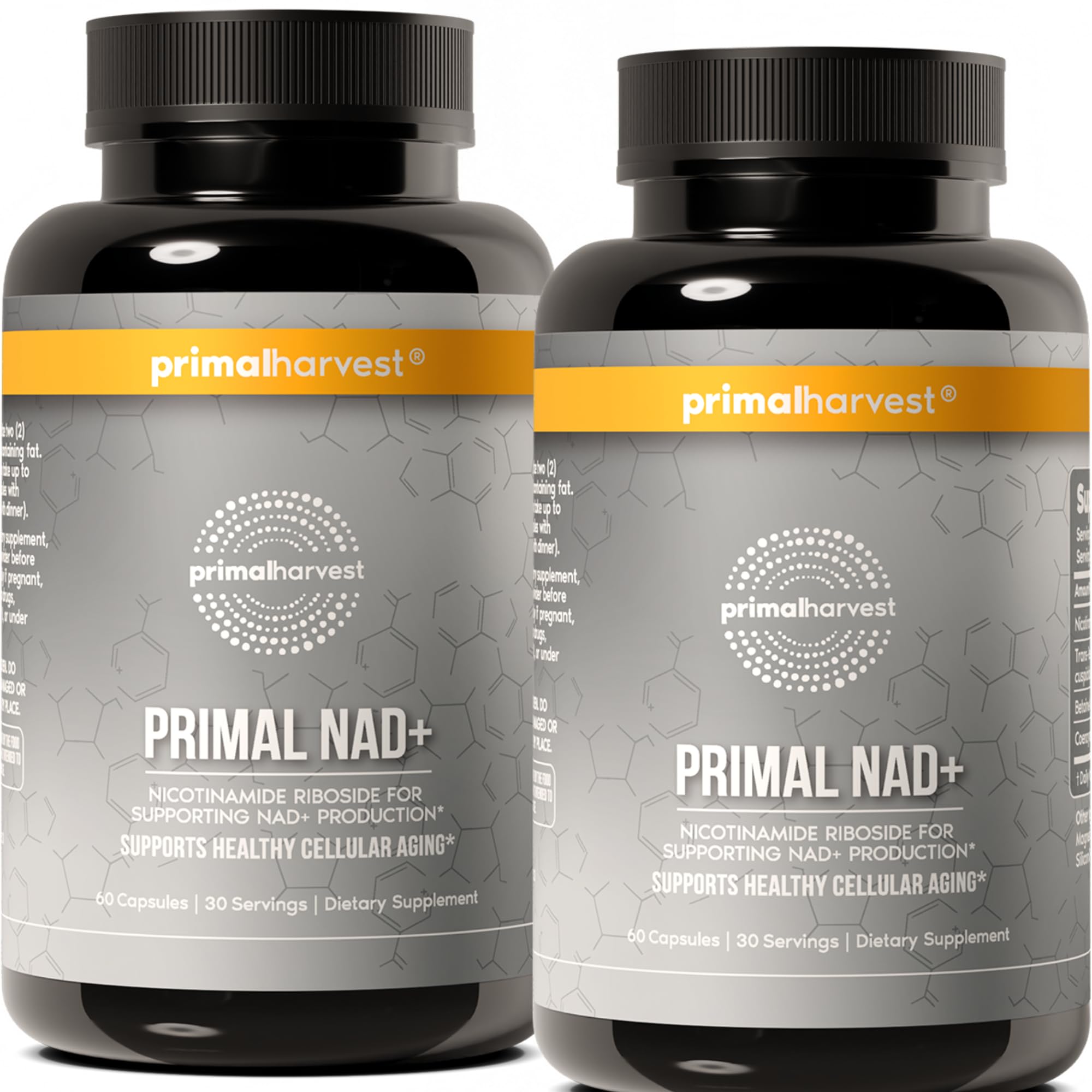 Primal Harvest NAD+ Supplement: Nicotinamide Riboside, Trans-Resveratrol, Betaine, CoQ10, NAD Supplements for Cellular Health, Energy, and Mitochondrial Support Primal HarvestAu supplements