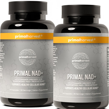 Primal Harvest NAD+ Supplement: Nicotinamide Riboside, Trans-Resveratrol, Betaine, CoQ10, NAD Supplements for Cellular Health, Energy, and Mitochondrial Support Primal HarvestAu supplements