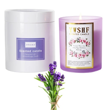 YWSHF Aromatherapy Candles,Scented Candle,Lavender Candle,8.5oz Stree Relief Candles Gift YWSHFAu supplements