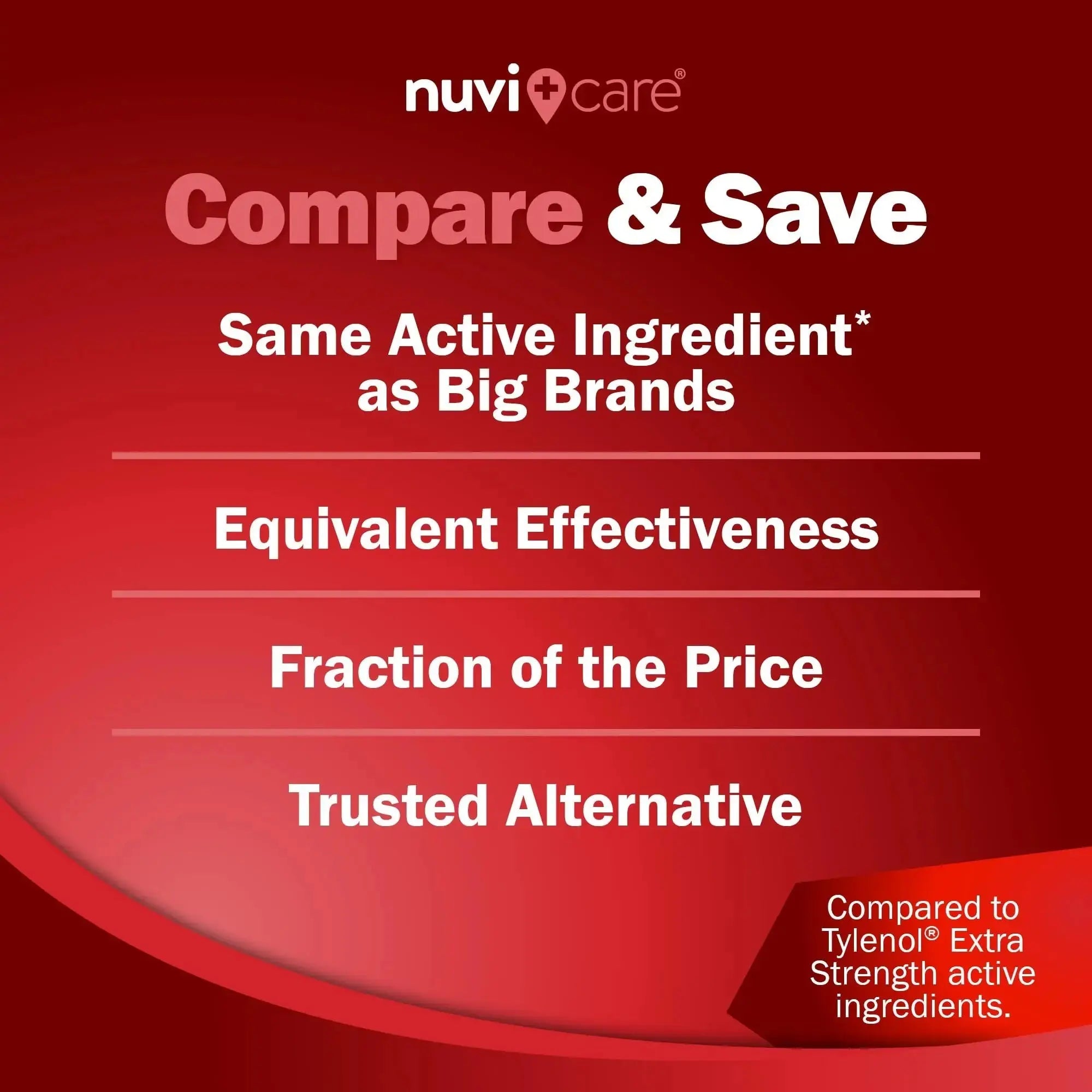 NUVICARE Acetaminophen 500mg Extra Strength Pain Relief - Compare to Tylenol Extra Strength Pain Reliever & Fever Reducer - 500mg Tablets for Adults for Headaches (100 Caplets) NUVICAREAu supplements