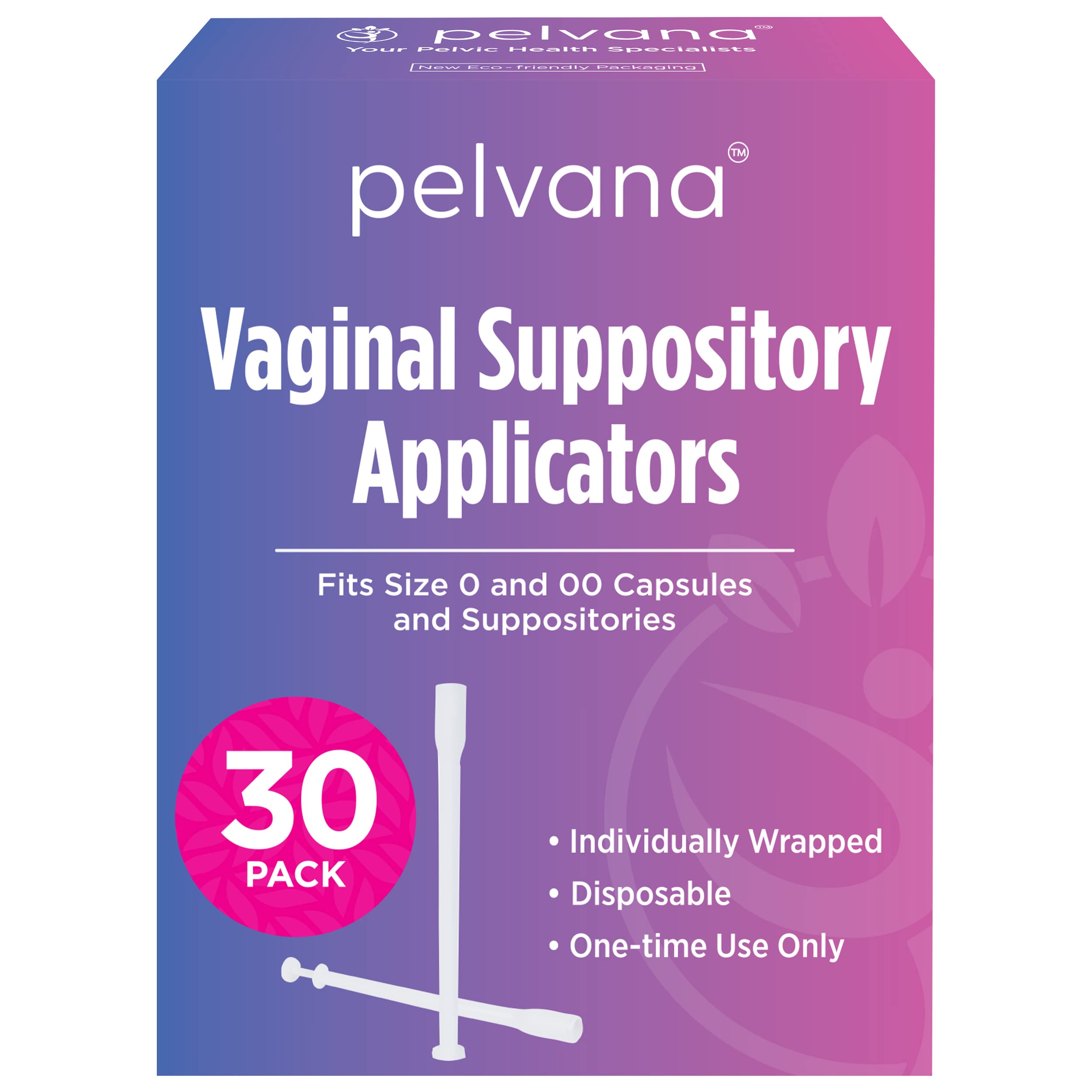 Pelvana Suppository Applicators for Women - (30 Pack) - Fits Size 0 and 00 Capsules - Often Used PelvanaAu supplements