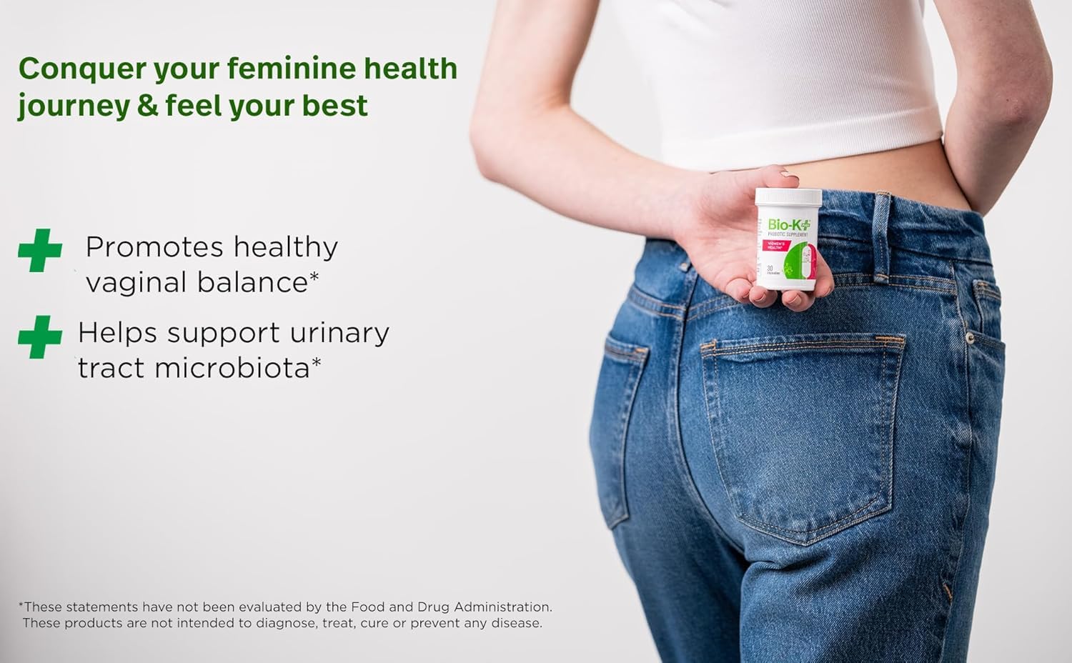 Bio-K+ Probiotic for Women support for Vaginal & Urinary Tract Health, Probiotic Supplement with 2 Billion CFU 2 Strains, Vegan, Shelf-Stable – 30 Capsules Bio-K PlusAu supplements