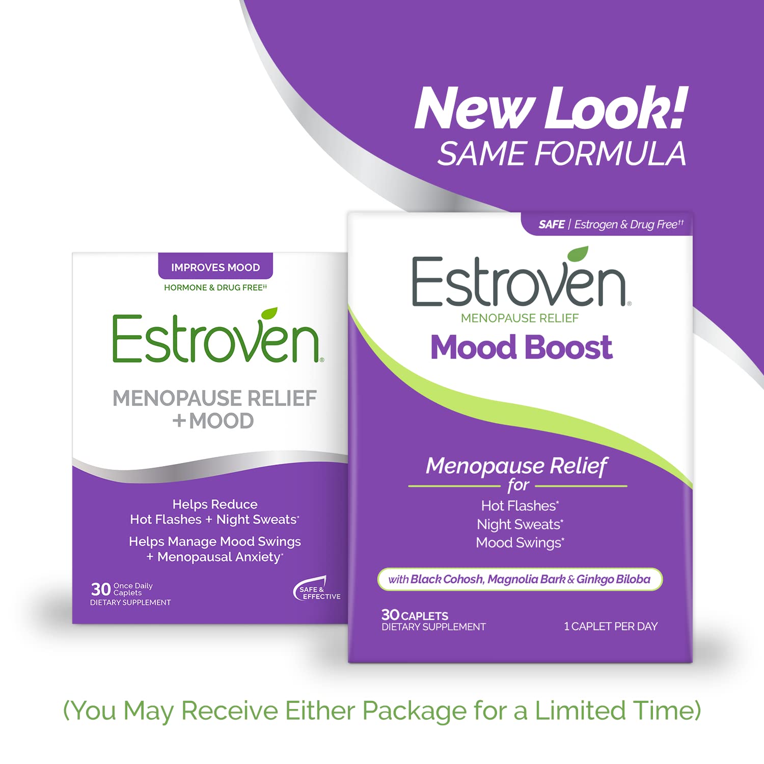 Estroven Mood Boost for Menopause Relief, Helps Reduce Hot Flashes & Night Sweats, Helps Manage Mood Swings, 30 Count EstrovenAu supplements