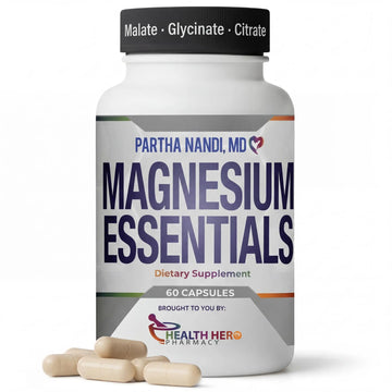 Triple Magnesium Citrate, Malate & Glycinate Complex Supplement – Supports Sleep, Stress, Muscle, Nerve & Heart Health – Advanced High-Absorption Formula – 235mg – 60 Capsules Partha Nandi, MDAu supplements