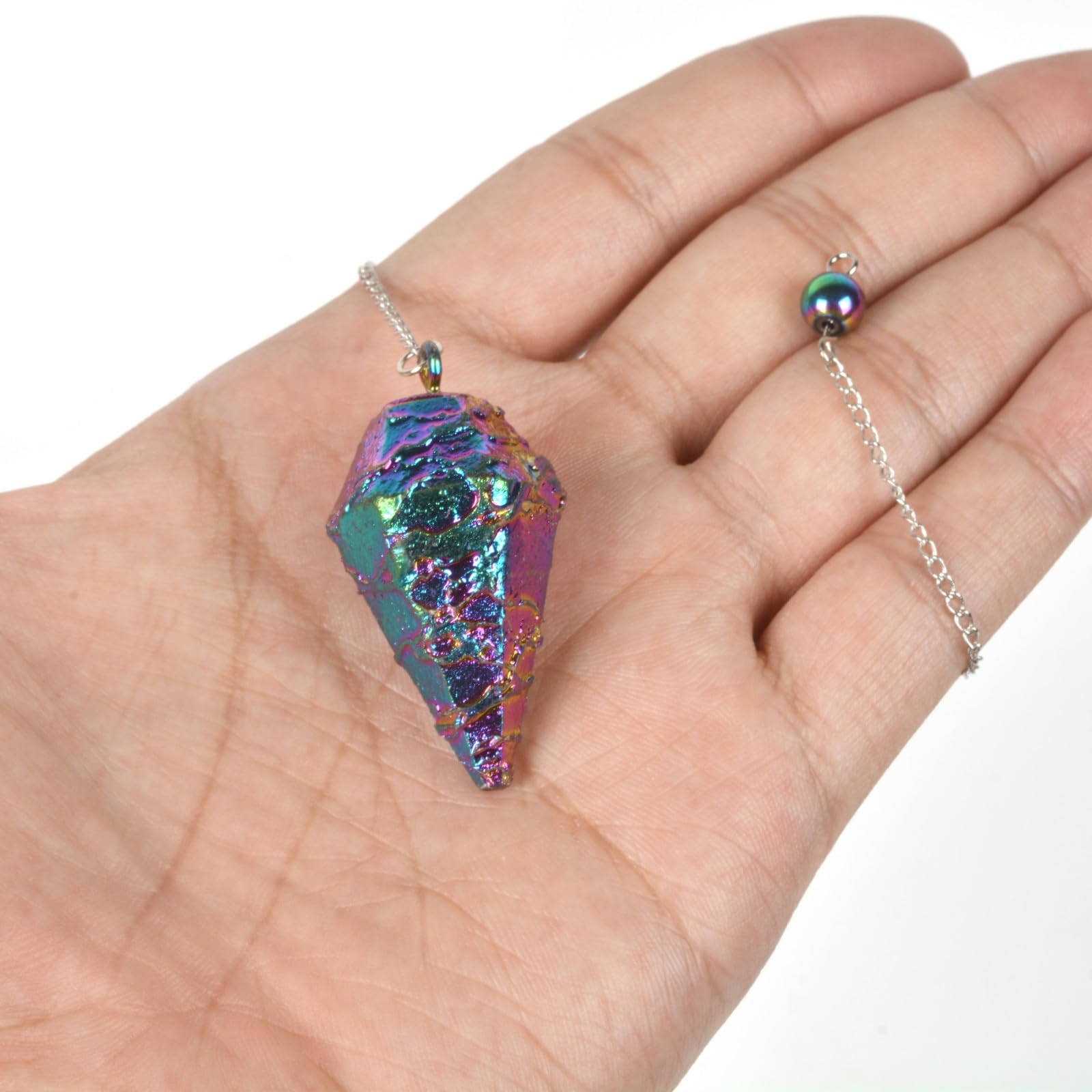 JUSTINSTONES Metallic Rainbow Coated Dragon Blood Fossil Gemstone Rock Crystal Hexagonal JUSTINSTONESAu supplements