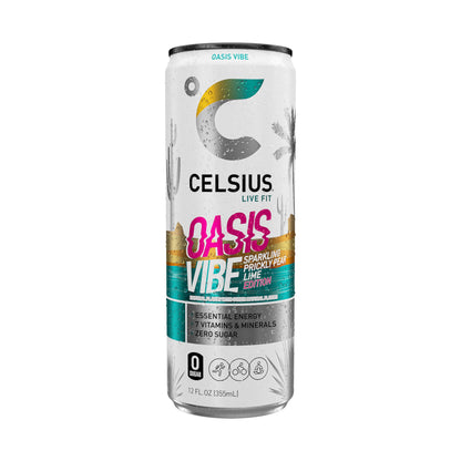CELSIUS Sparkling Oasis Vibe, Functional Essential Energy Drink, 12 Fl Oz (Pack of 12) CELSIUSUS supplements