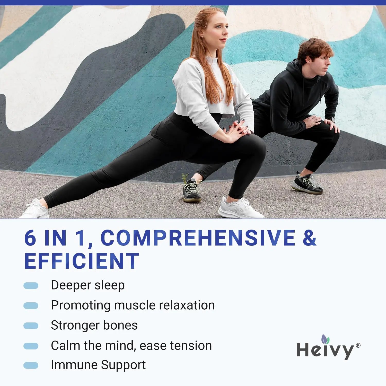 Heivy 4 in 1 Magnesium Complex with Zinc & Vitamin D3, 320mg Elemental Magnesium (Glycinate/Citrate/Gluconate/Malate), 120 Capsules (4 Months Supply), Vegan, Non-GMO, Gluten-Free, 3rd Party Tested Heivynz supplements