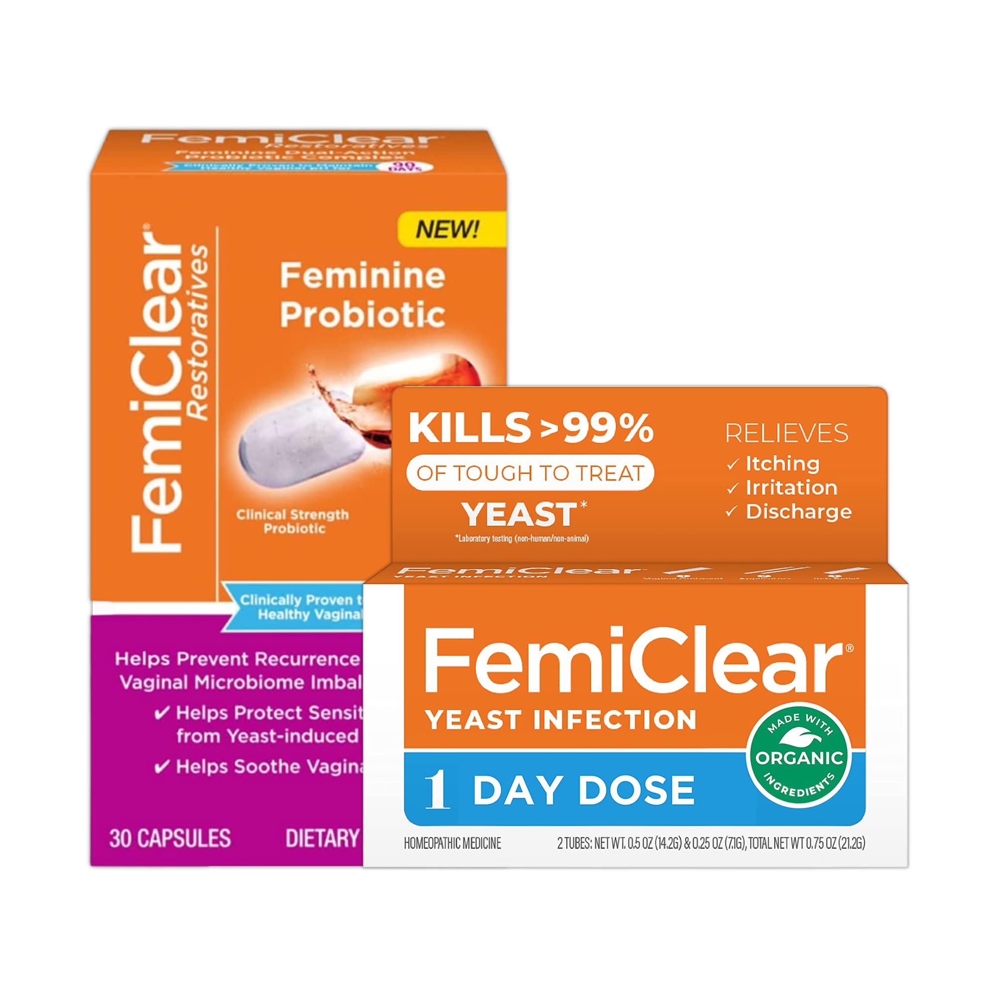 FemiClear 1-Day Dose Restoratives Complex Probiotic Bundle FemiClearAu supplements