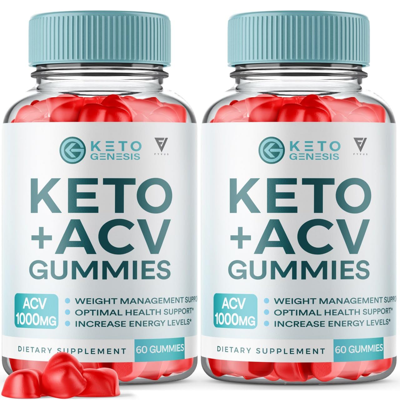 (2 Pack) Keto Genesis Keto ACV Gummies Advanced Weight Loss, Ketogenesis Keto FyvusUS supplements