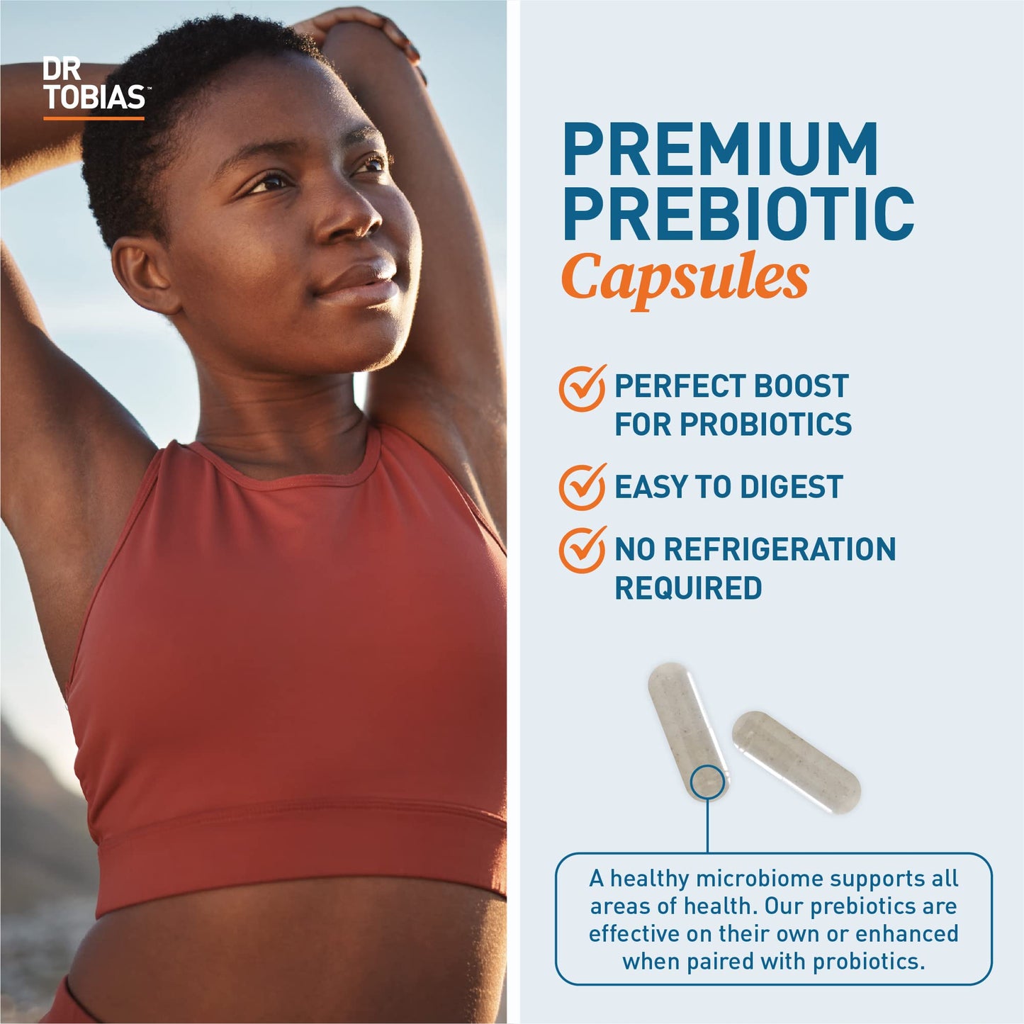 Dr. Tobias Prebiotics, Supports Digestion & Gut Health, Feed Good Probiotic Bacteria Dr. TobiasUS supplements