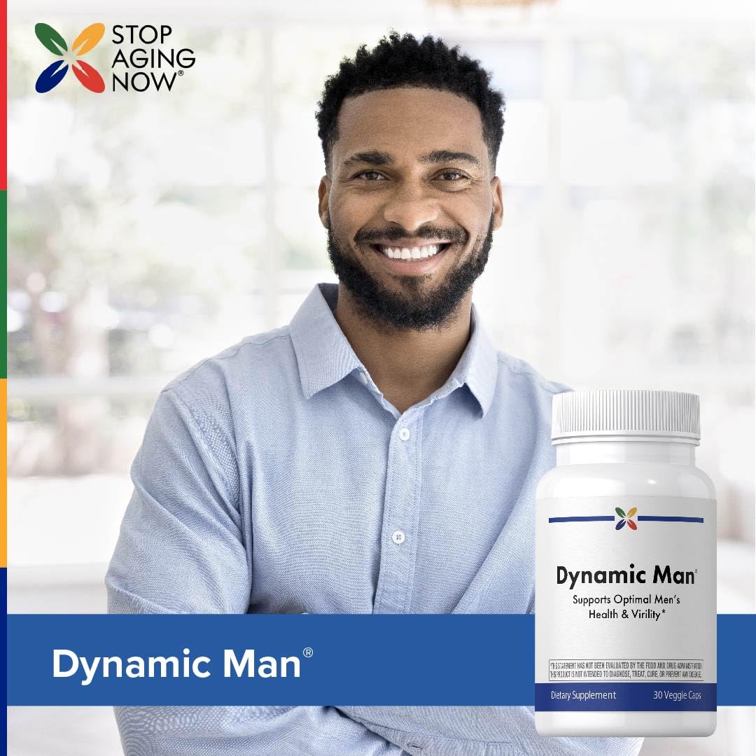 Stop Aging Now - Dynamic Man - Complex Supplement - 30 Vegetarian Capsules Stop Aging NowAu supplements