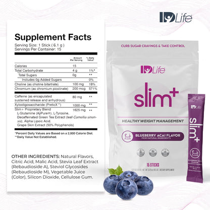IDLife Slim+ - Weight Management Supplement - Easy to Prepare Delicious Blueberry Acai IDLifeUS supplements