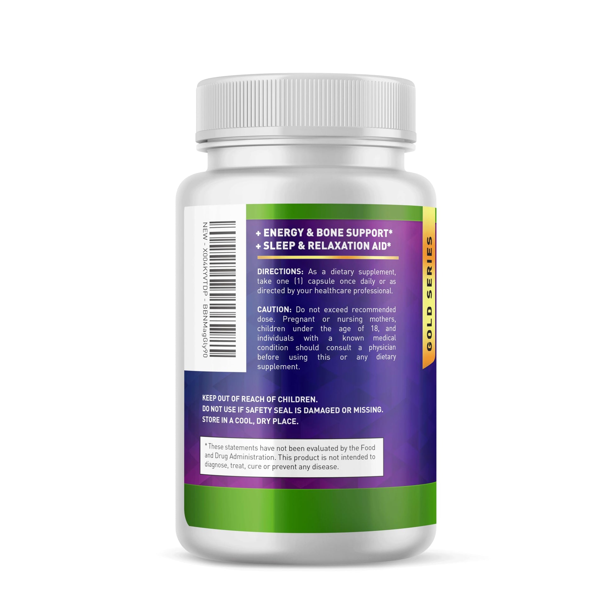 Built By Nature Magnesium Glycinate - Chelated for High Absorption – Supplement to Support Sleep, Muscle, Heart & Nerve Health - 120 mg Magnesium per Serving/Capsule - 90 Capsules Built by NatureAu supplements