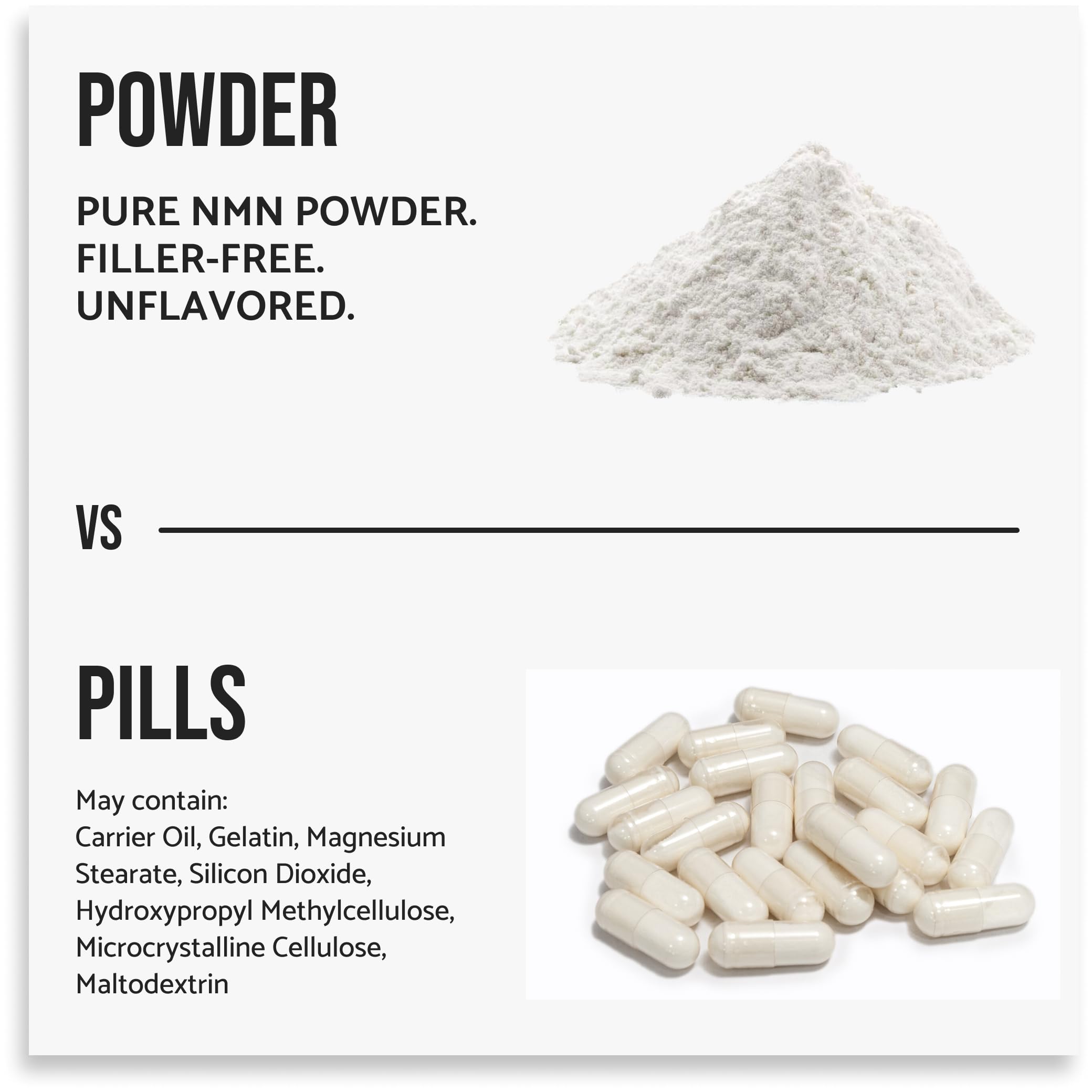 Pure NMN Powder Nicotinamide Mononucleotide Quick Dissolved NMN Supplement Powder 100% Unflavored NMN Supplement Supports NAD+ Levels Vegan Friendly Non-GMO, 90g WHYZAu supplements