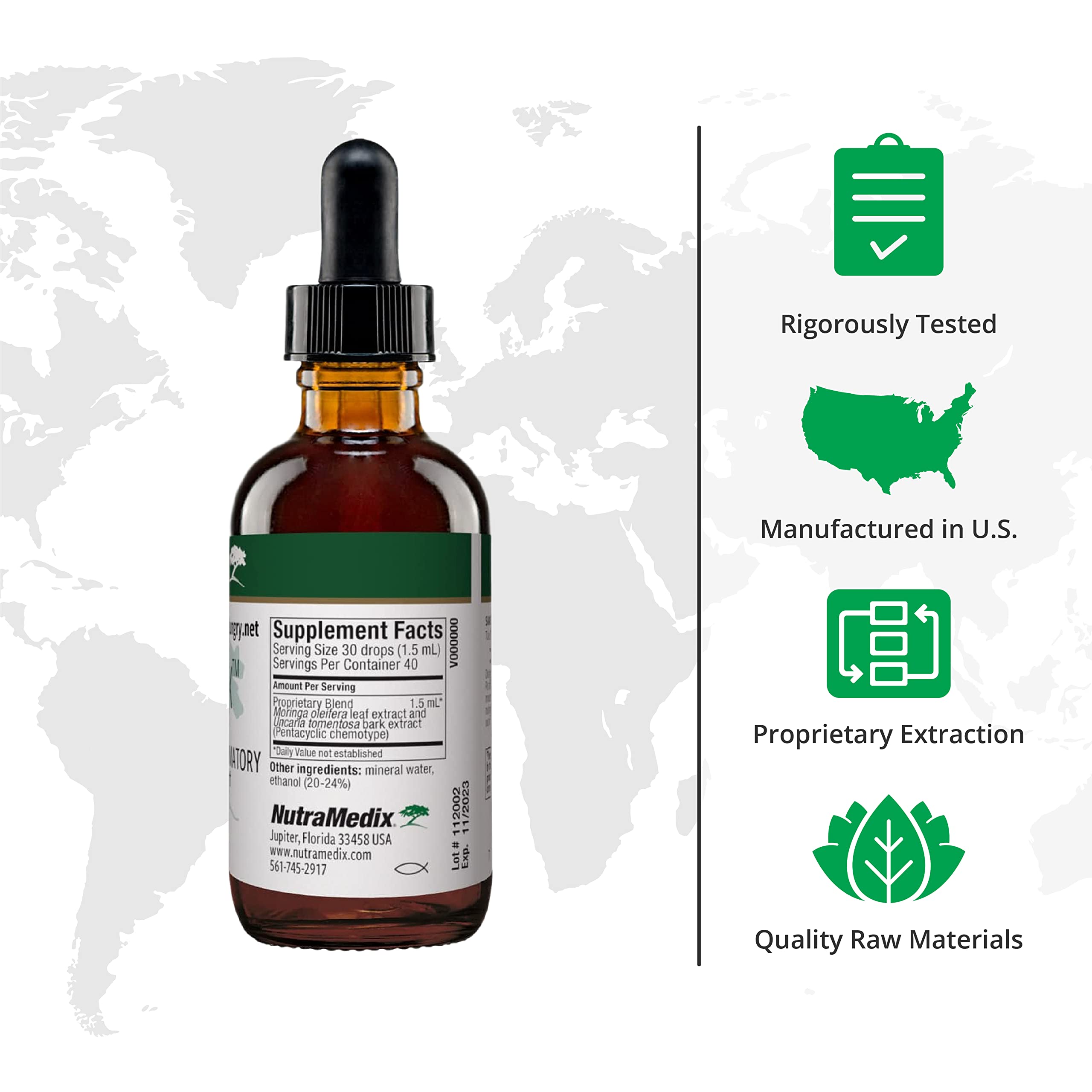 NutraMedix VitalMedix - Cat's Claw & Moringa Plant Extract - Daily Energy Supplement for Immune Health & Overall Vitality - Rich in Vitamins & Minerals (2oz) NutraMedixAu supplements