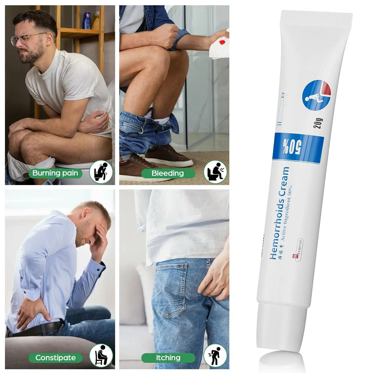 NXHMSWYG Hemorrhoid Cream, Fissure Ointment Body Care Cream Helps to Relieve Pain&Reduce Burning for Men and Women (2pcs) NXHMSWYGAu supplements