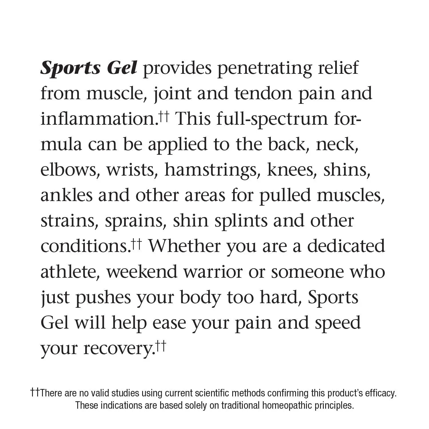 Nature's Way Boericke & Tafel Sports Gel, Relief for Deep Muscle, Joint, Tendon, & Back Pain and Inflammation, Homeopathic, 2.5 oz Nature's WayAu supplements
