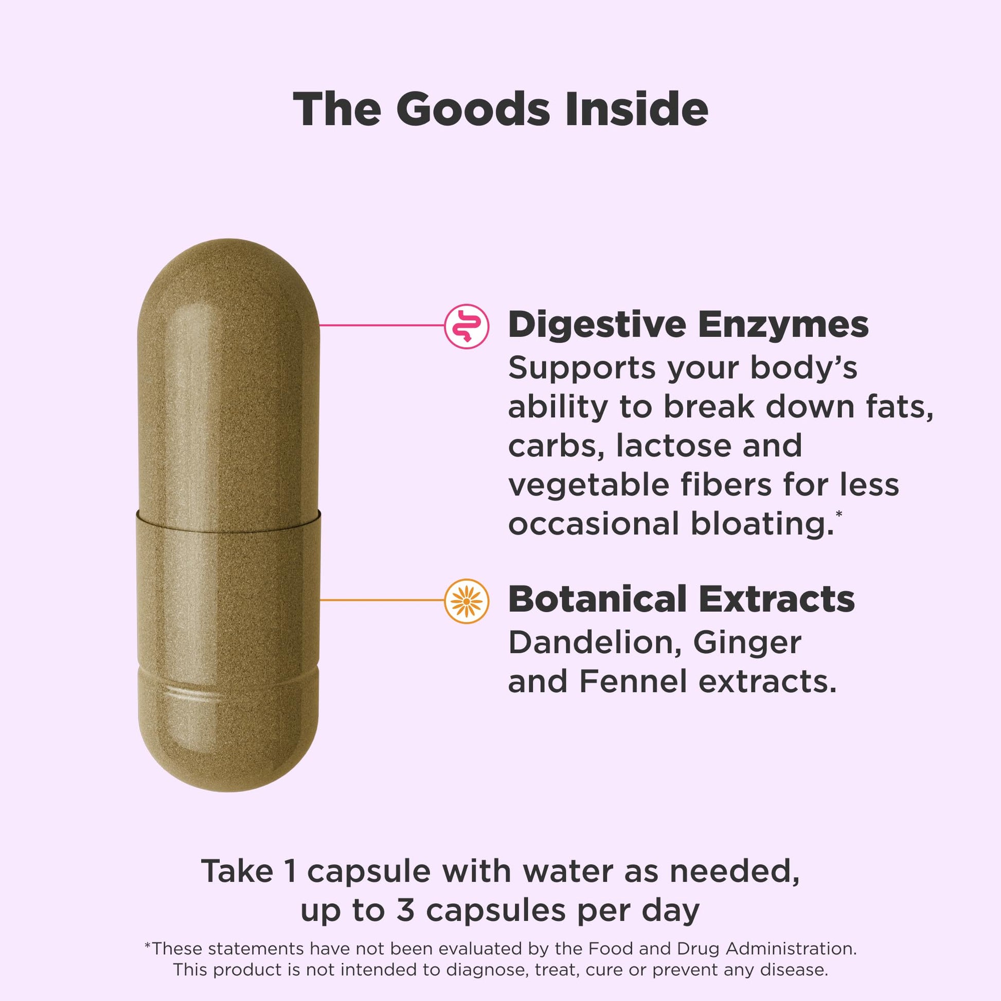 OLLY Beat The Bloat Capsules, Digestive Support Enzymes, Supplement for Women - 25 Count OLLYAu supplements
