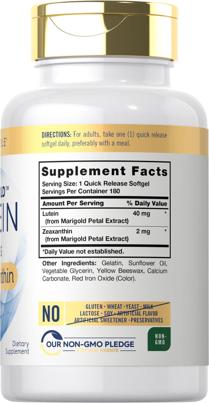 Carlyle Lutein and Zeaxanthin 40 mg | 180 Softgels | Eye Health Vitamins CarlyleUS supplements