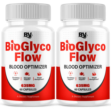 BioGlyco Flow Advanced Daily Multivitamin Health Support and All Natural Wellness Supplement Formula, BioGlyco Flow Premium Health and Wellness Support Formula Supplement (2 Pack - 120 Capsules) BLUE VIBEAu supplements