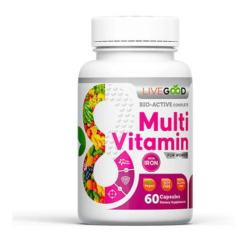 LIVEGOOD Bio-Active Complete Multivitamin for Women with Iron, Daily Women’s Multi with 24 Essential Vitamins and Minerals LIVEGOODAu supplements