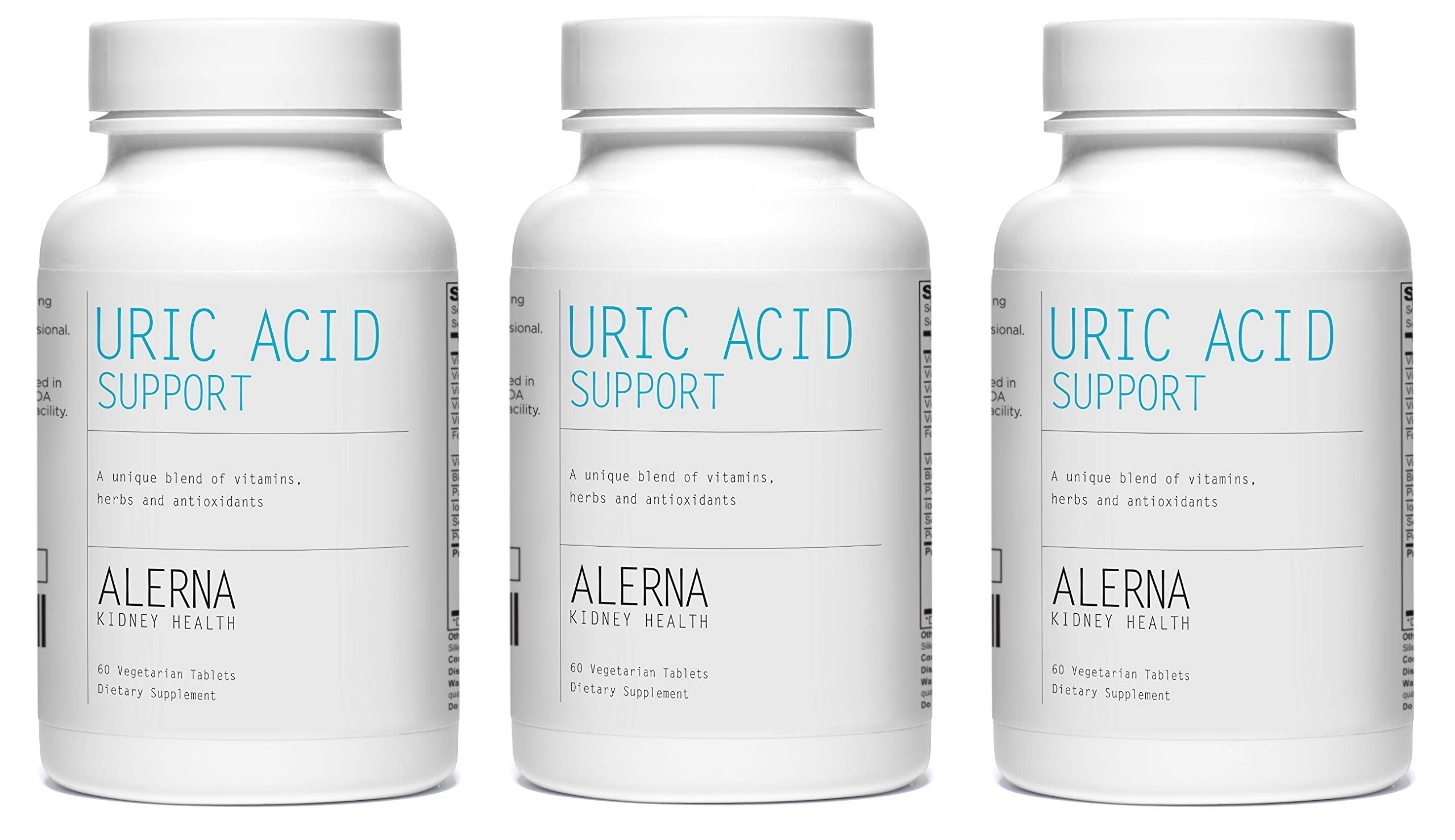 Alerna Kidney Health Uric Acid Support Supplement – Tart Cherry, Celery Seed, Turmeric, Quercetin – 60 Vegetarian Tablets (Pack of 3) Alerna Kidney HealthAu supplements