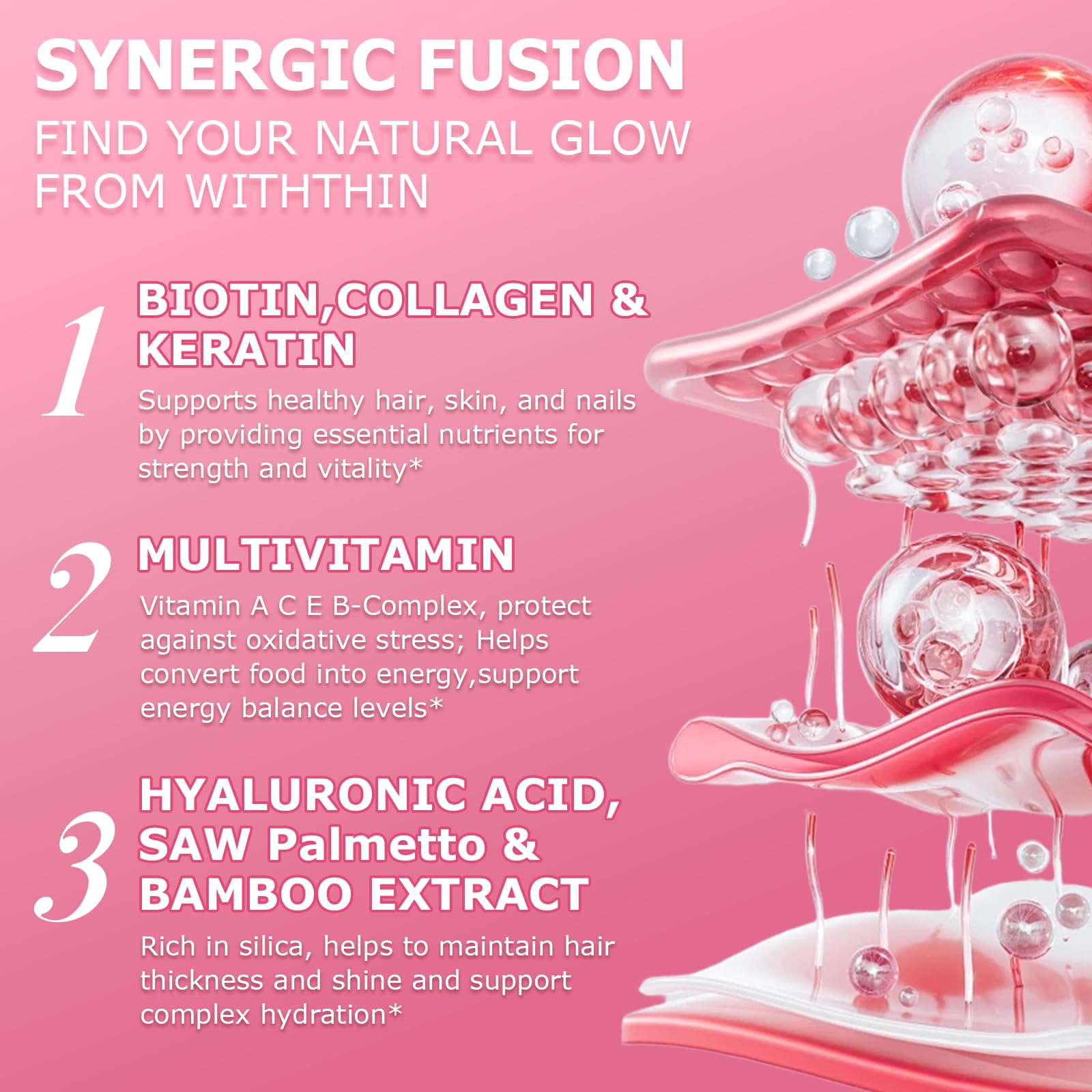 Pure Biotin 10000mcg Liquid Drop Optimal Solutions Hair Skin & Nails Vitamins Support w. Collagen Keratin Hyaluronic Acid Saw Palmetto, Biotin(Vitamin B7) for Hair Growth & Cellular Energy JUIWEFKKAu supplements