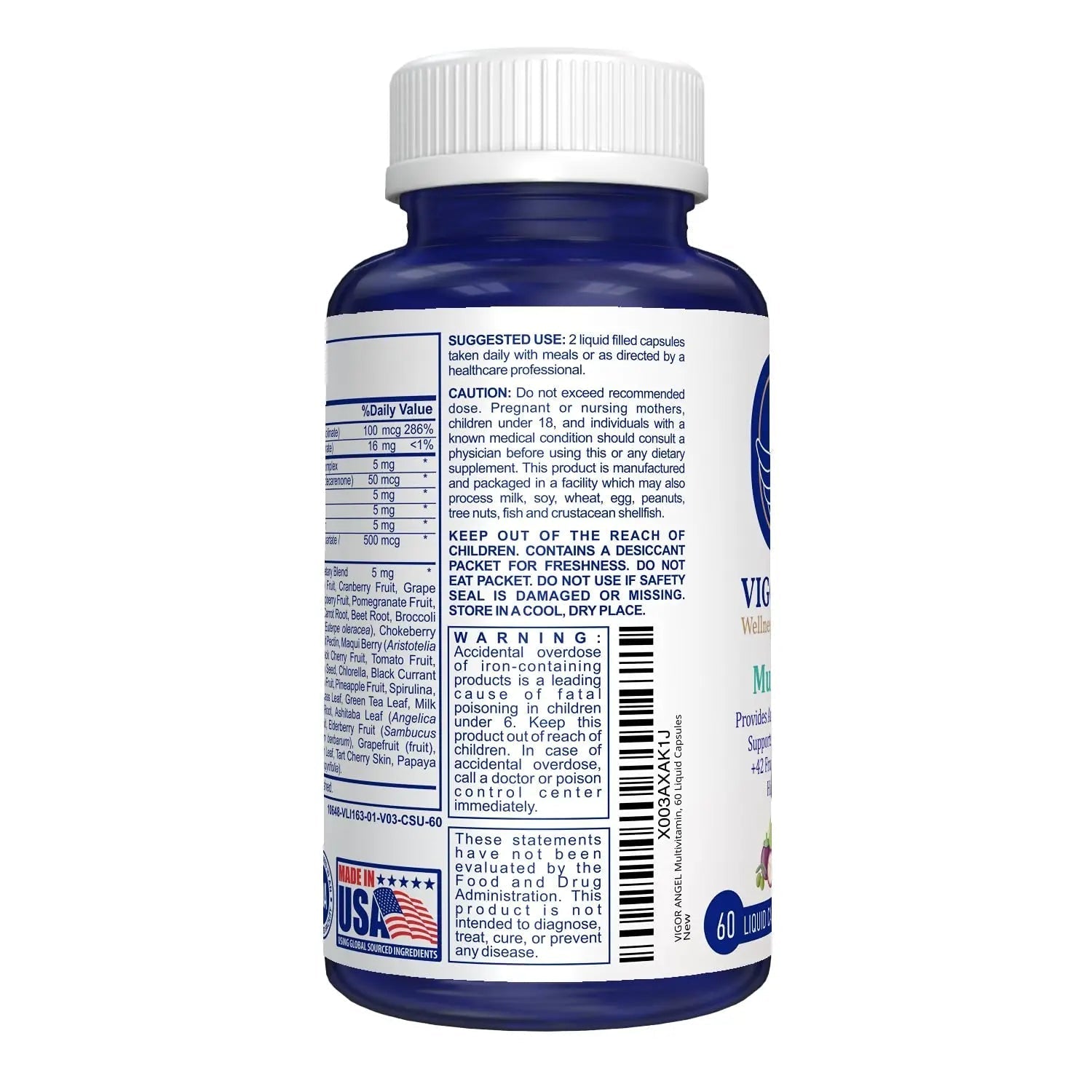 VIGOR ANGEL Multivitamin, 60 Liquid Capsules VIGOR ANGELAu supplements