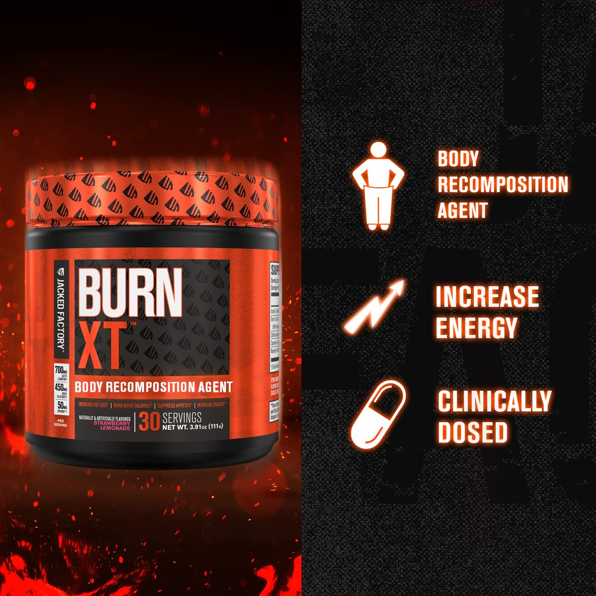 Jacked Factory Burn-XT Powder for Men & Women - Improve Focus & Increase Energy Jacked FactoryUS supplements