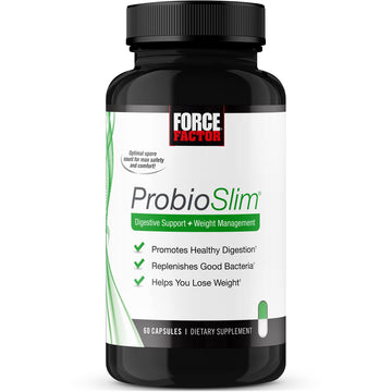 Force Factor ProbioSlim Probiotics for Women and Men, Probiotics for Digestive Health to Reduce Bloating, Gas, & Occasional Diarrhea, with Prebiotics, LactoSpore, & Green Tea for Energy, 60 Capsules ProbioSlimAu supplements